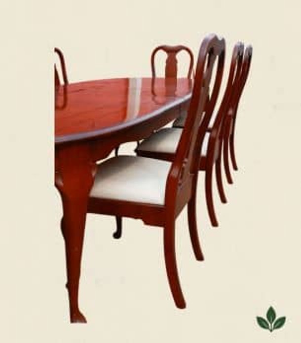 Refinished wooden dining chairs