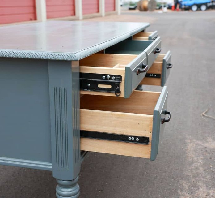 Refinished furniture drawer detail